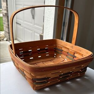 Longaberger Large Square Easter Basket with Handle - 1990